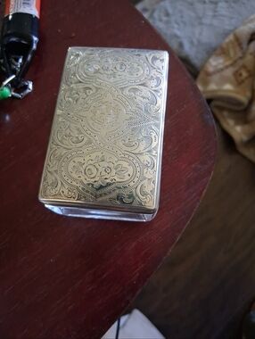 Antique Victorian Sterling Silver and Glass Box by Leuchars 1875